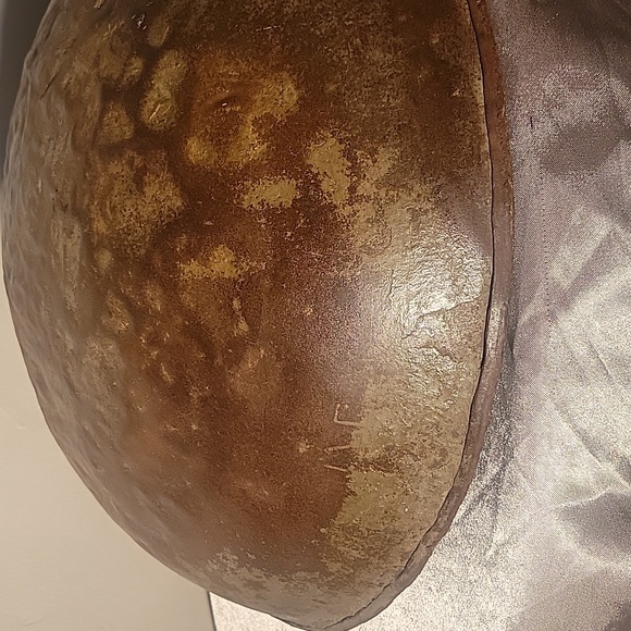 LARGE 15" Vintage Primitive Hand Hammered Metal Rolled Flattened Edge Bowl - Picture 4 of 7